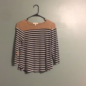 Striped Half Sleeve Top